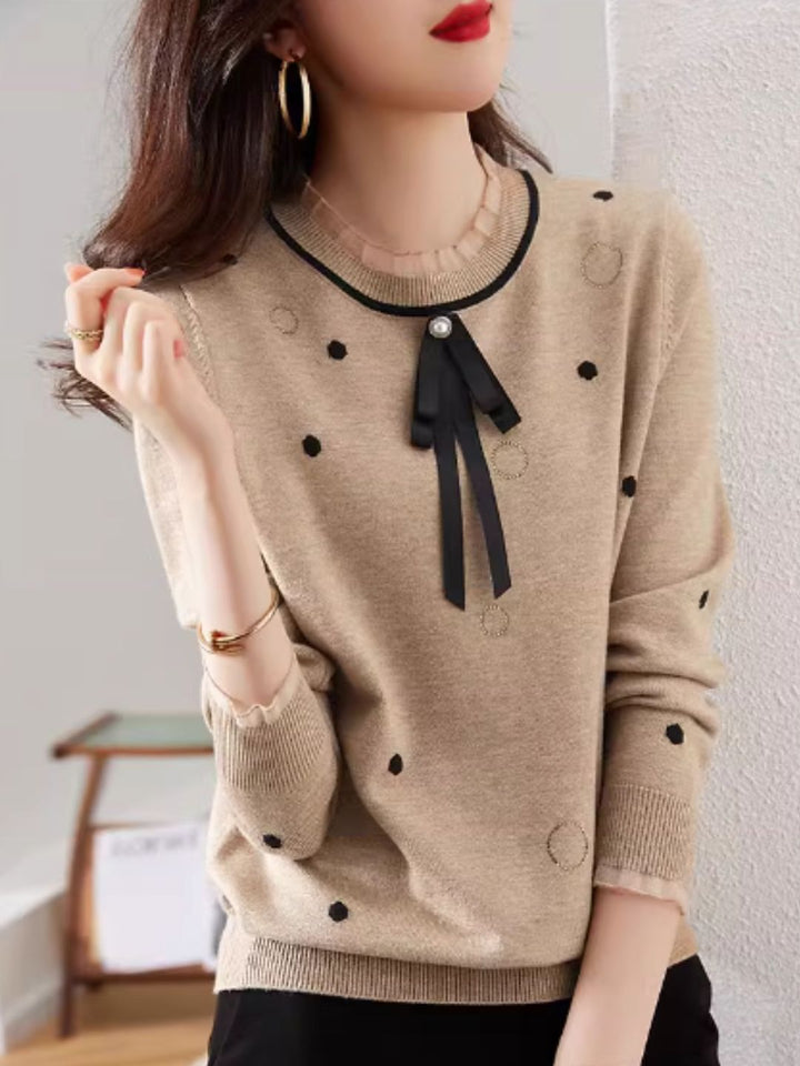 Classic Ribbon Knitted Cardigan