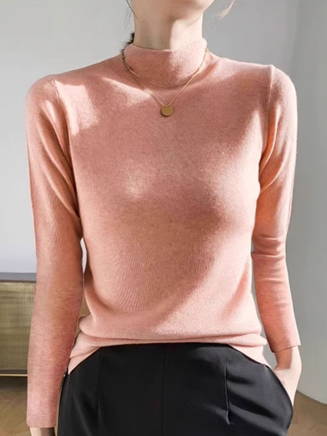 Classic Solid Color Sweater