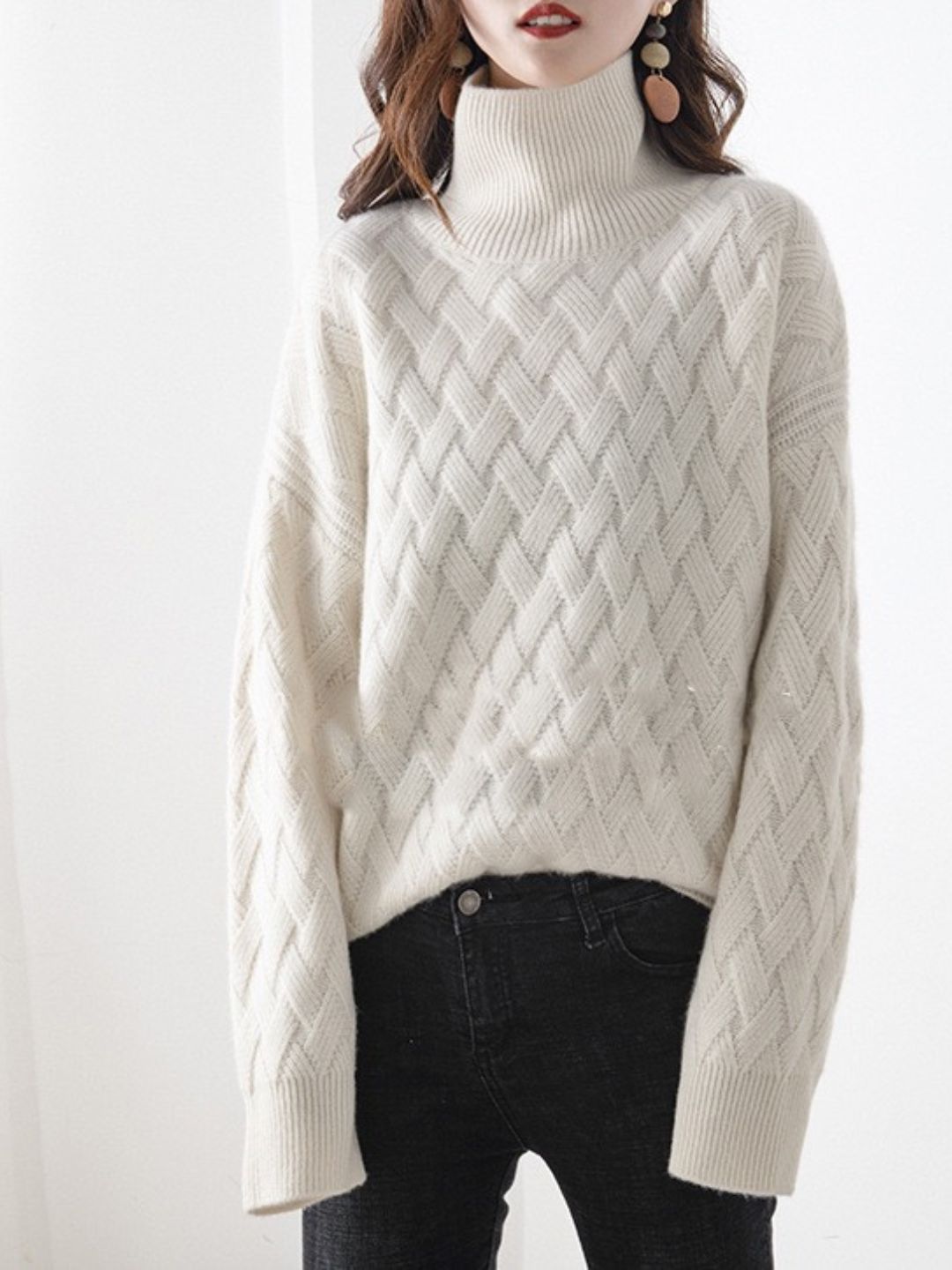 Casual Turtleneck Knitted Sweater