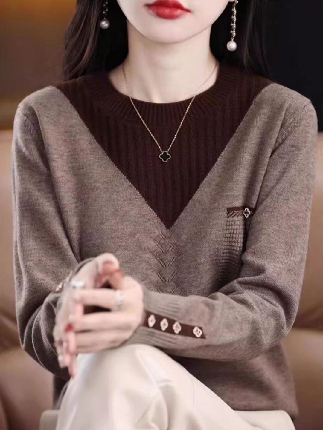 Round Neck Loose Fashion Sweater