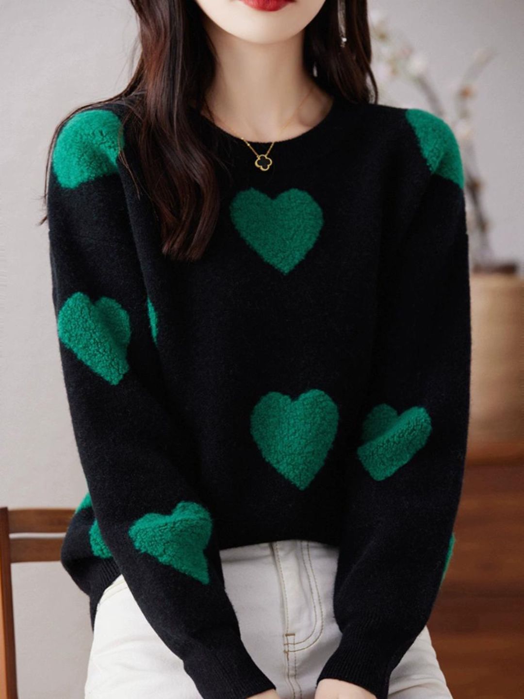 Love Heart Fashion Knitted Sweater