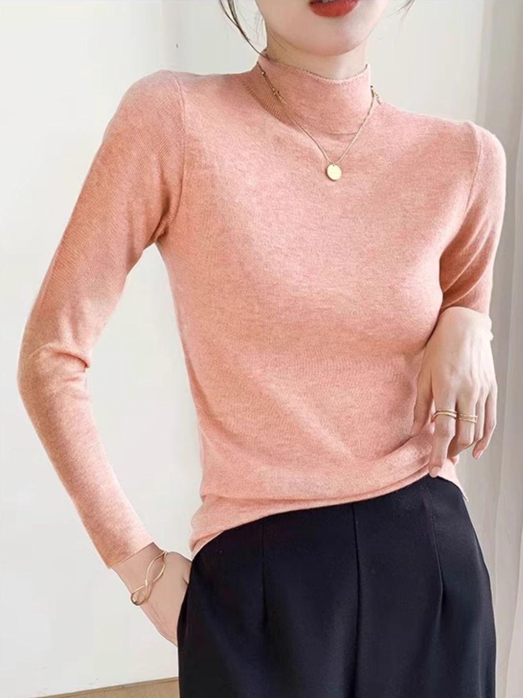 Classic Solid Color Sweater