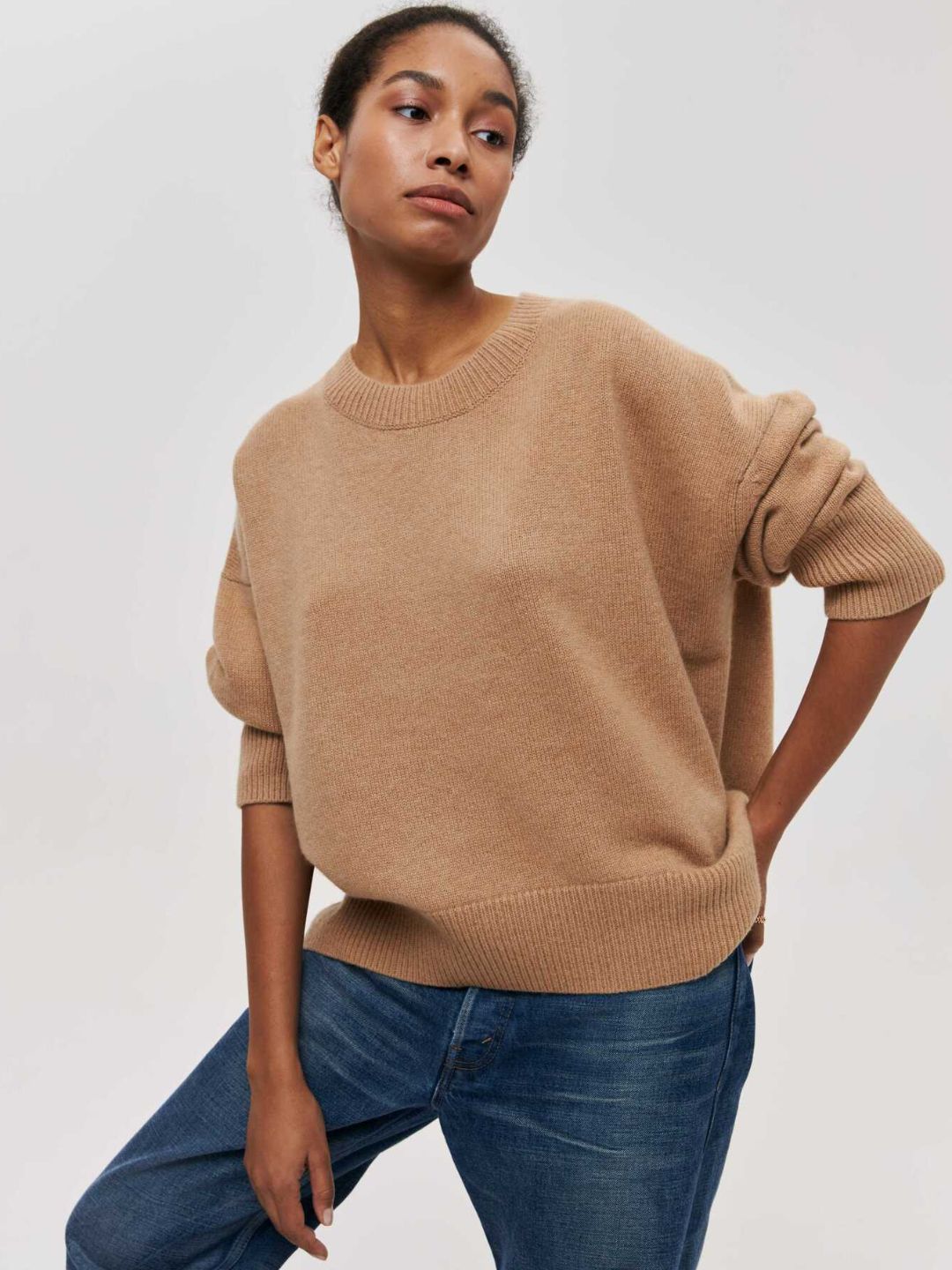 Crew Neck Knitted Pullover Top