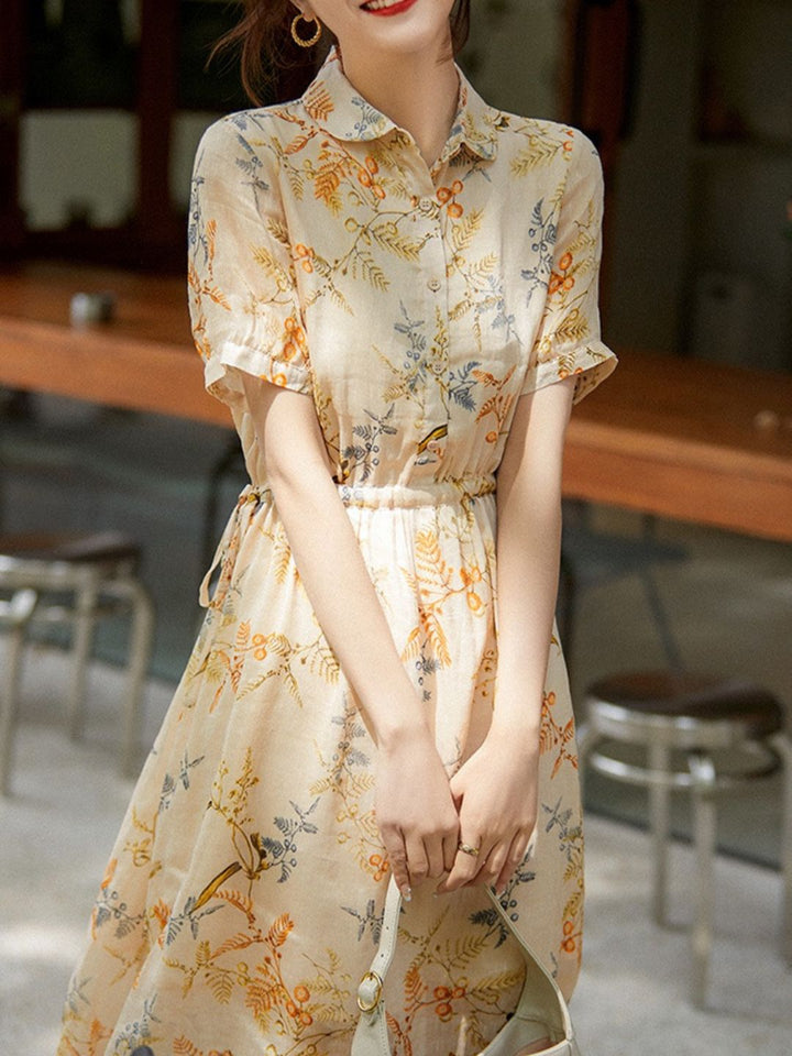 Elegant Chiffon Floral Dress