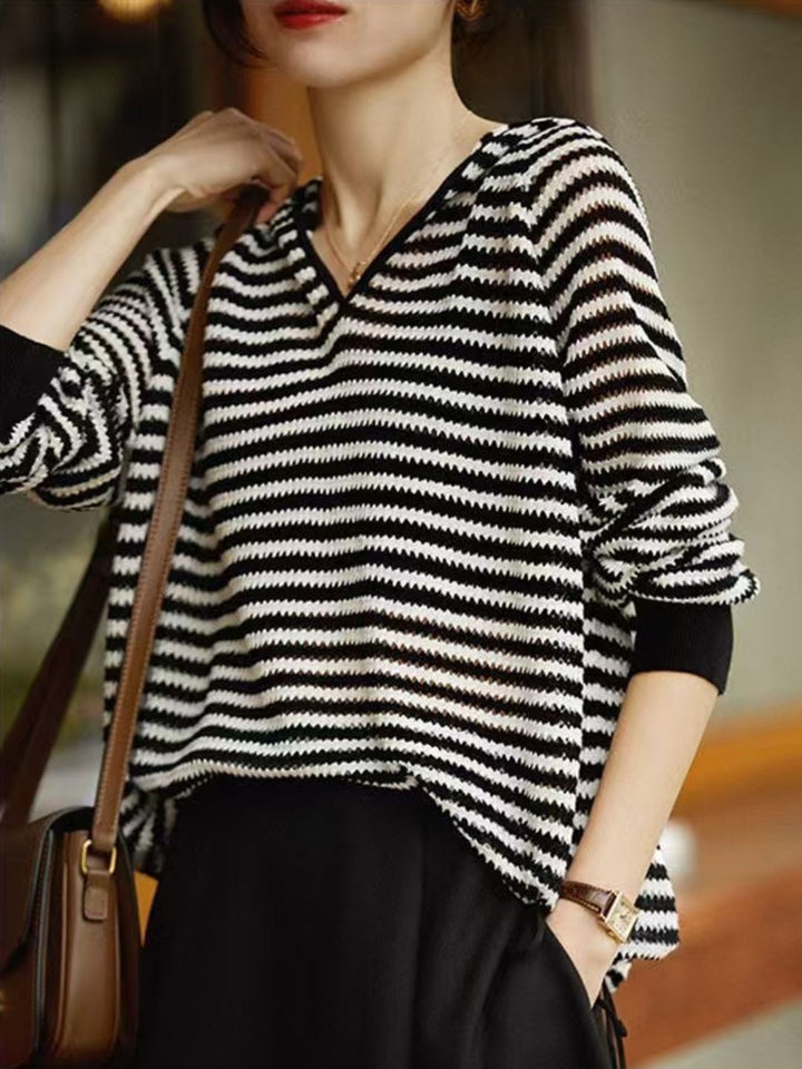 Striped Hooded Sweater