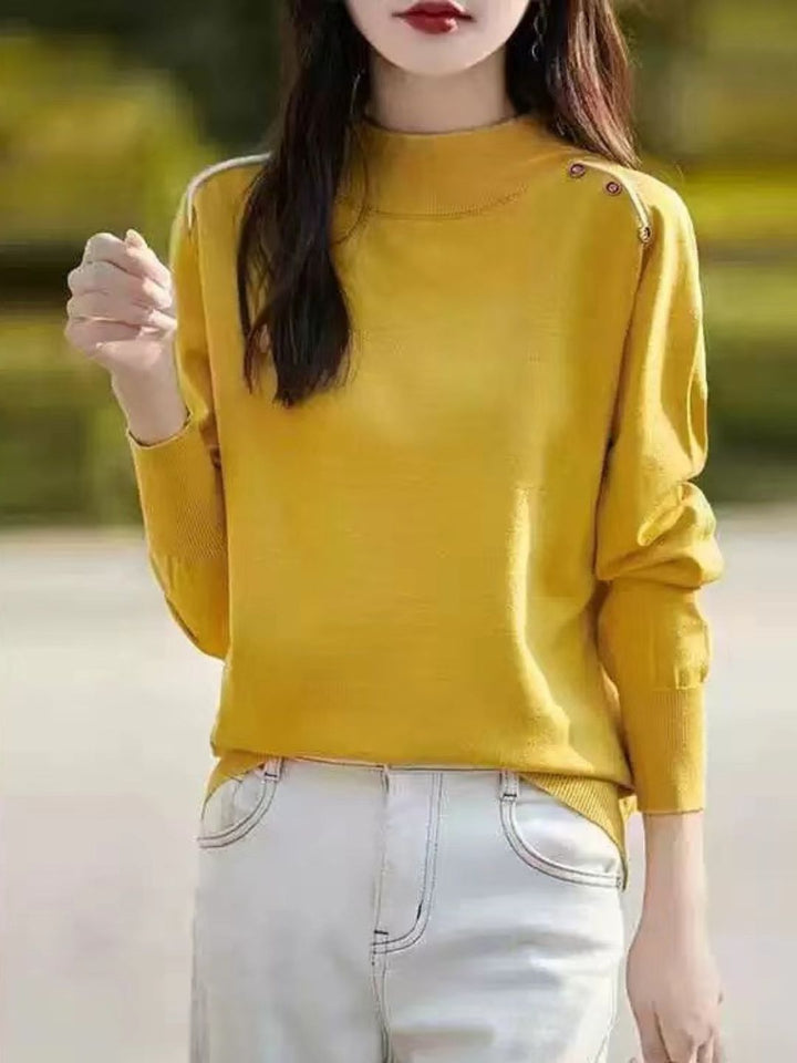 Classic Turtleneck Solid Color Knitted Sweater