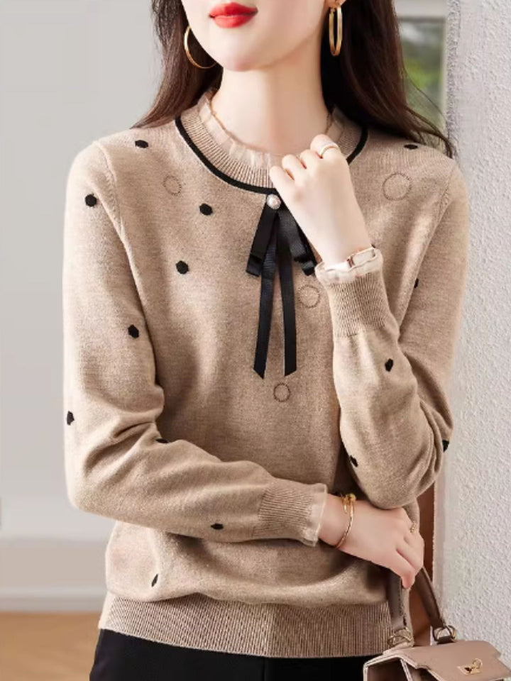 Classic Ribbon Knitted Cardigan