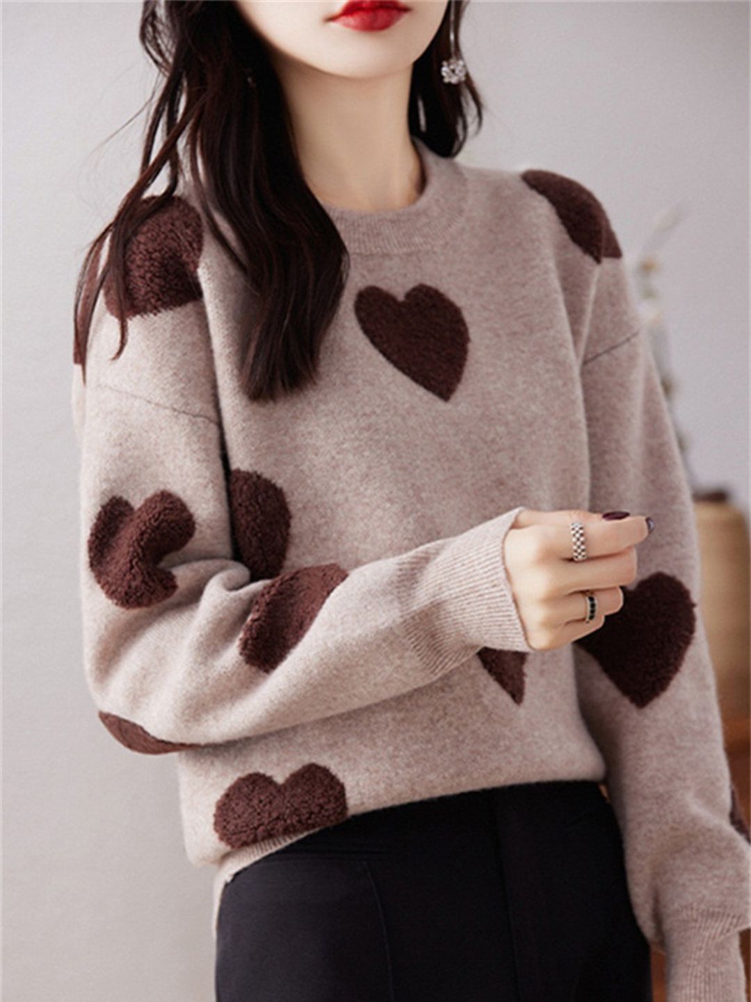 Love Heart Fashion Knitted Sweater