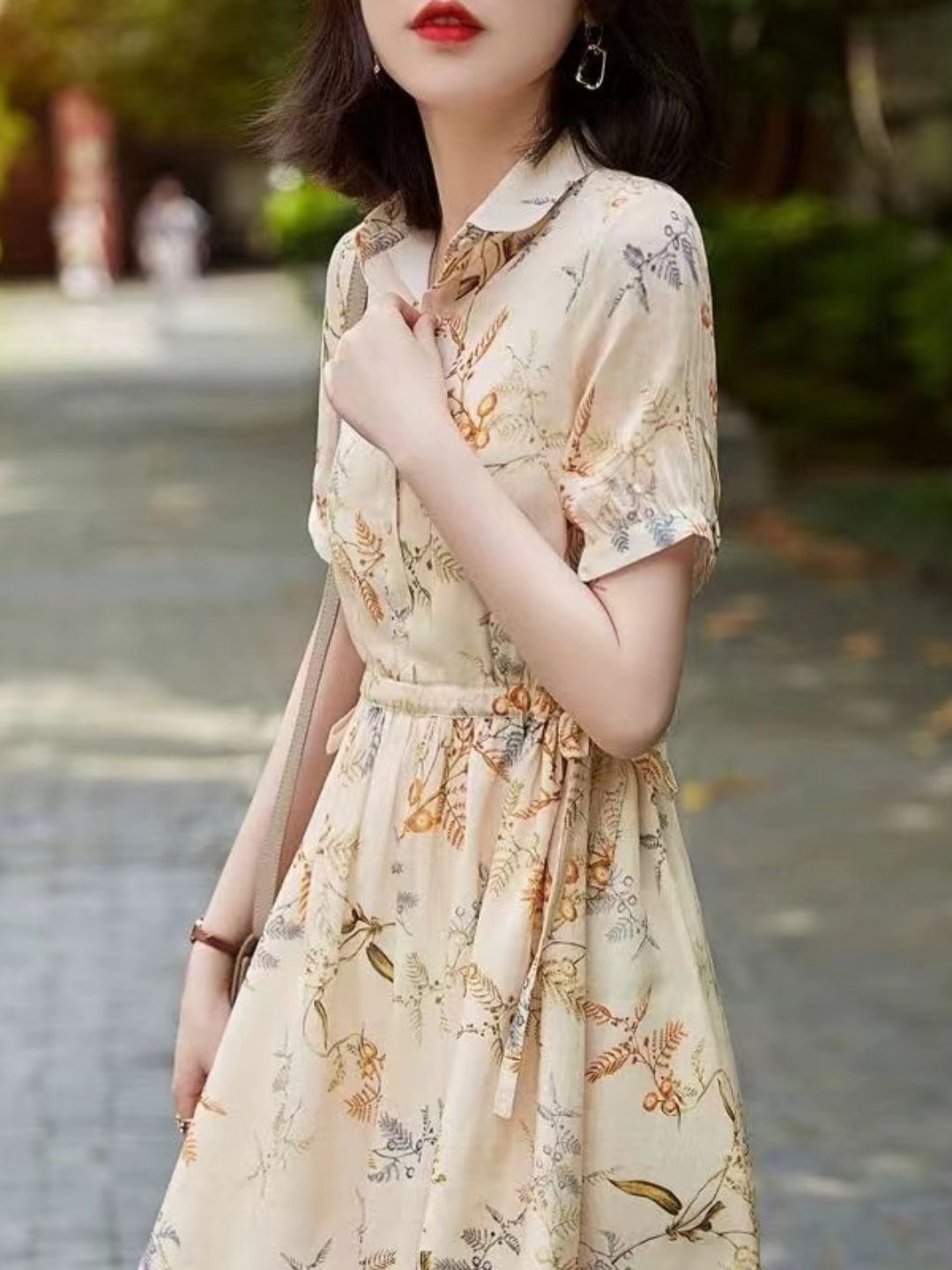 Elegant Chiffon Floral Dress