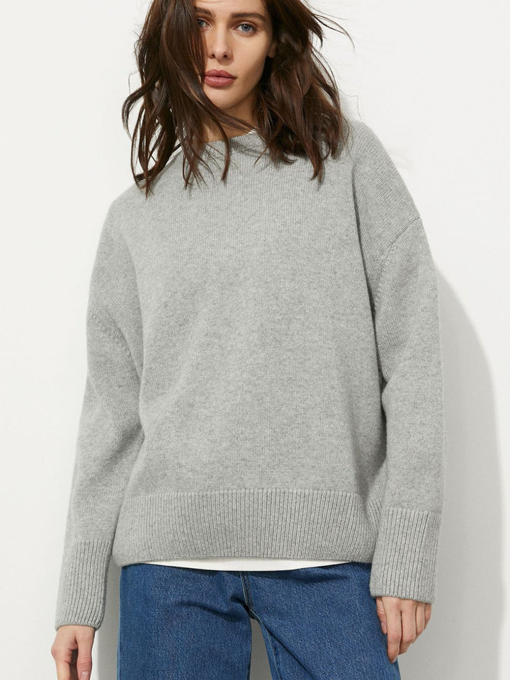 Crew Neck Knitted Pullover Top