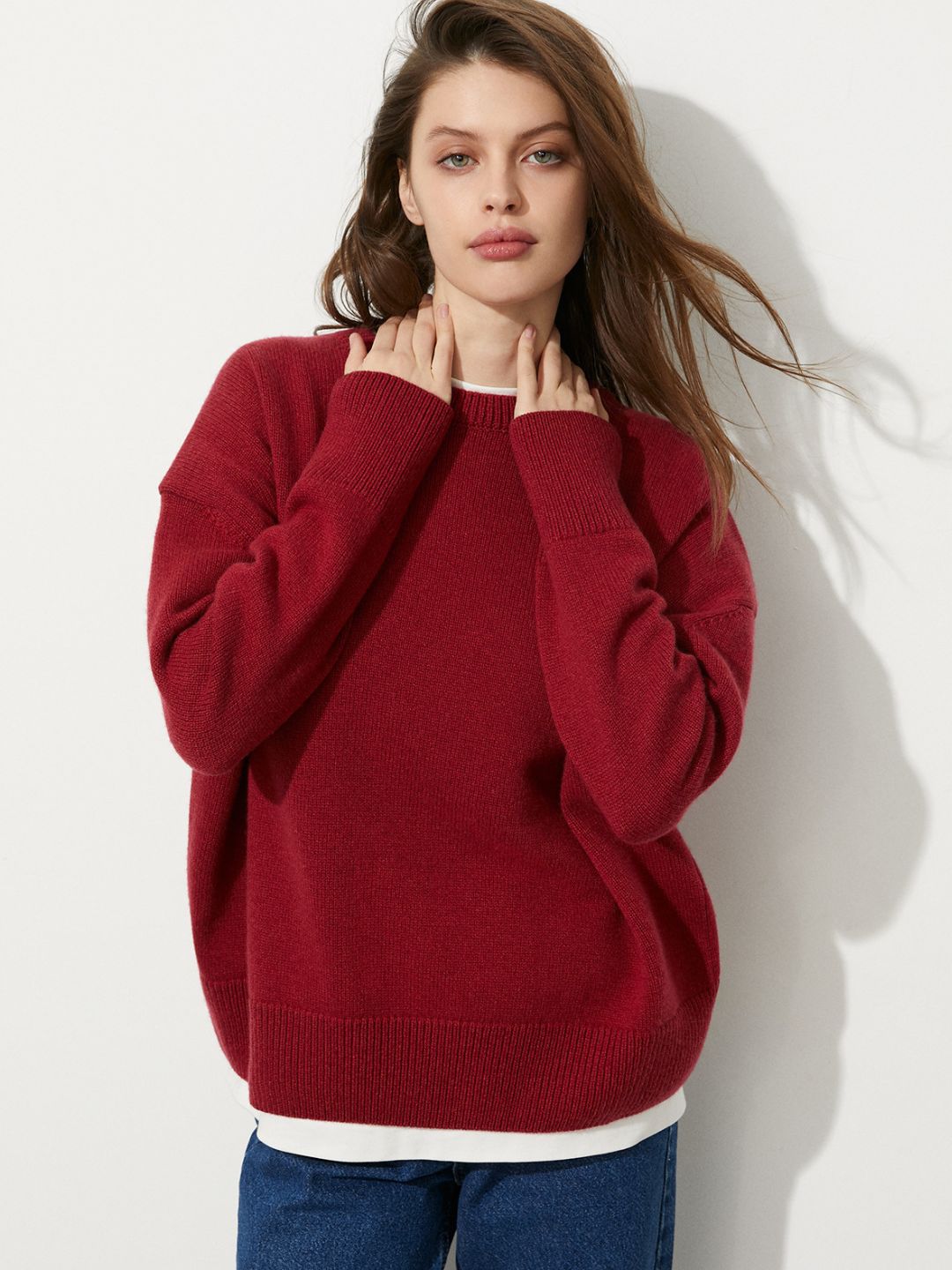 Crew Neck Knitted Pullover Top