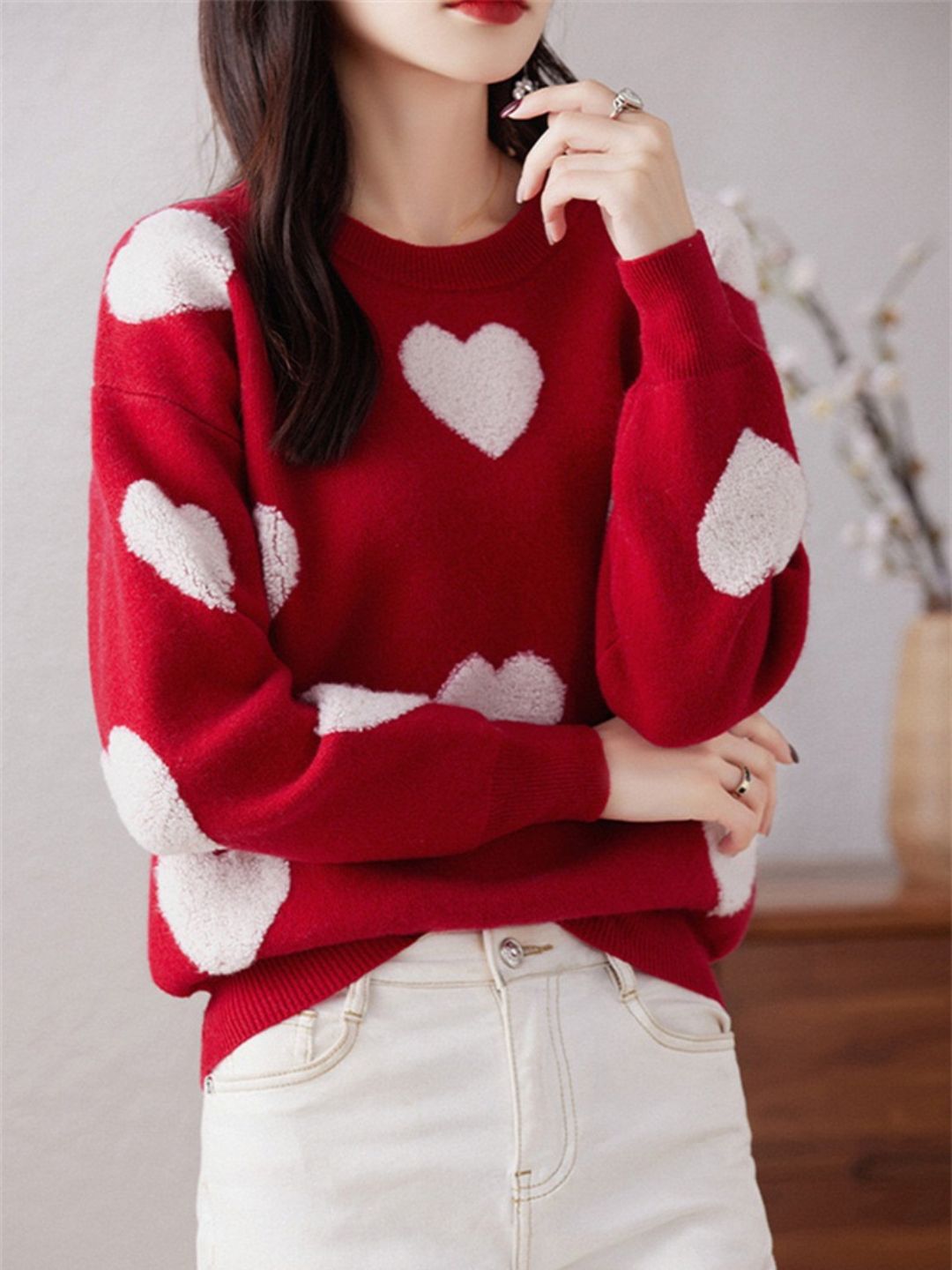 Love Heart Fashion Knitted Sweater