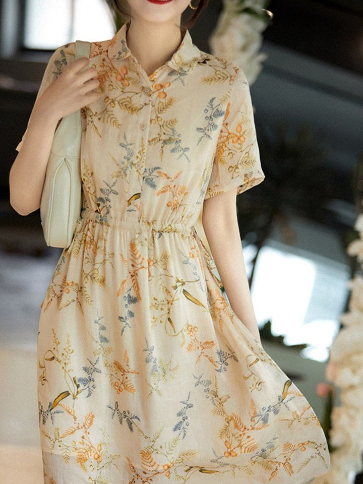 Elegant Chiffon Floral Dress