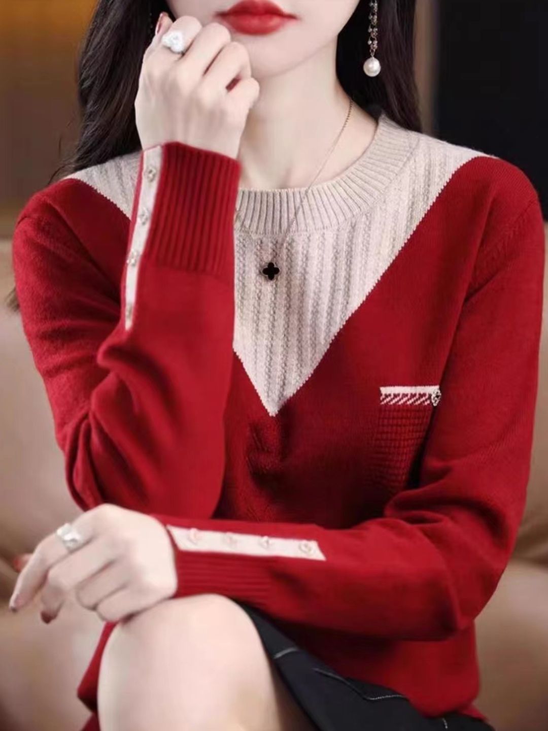 Round Neck Loose Fashion Sweater