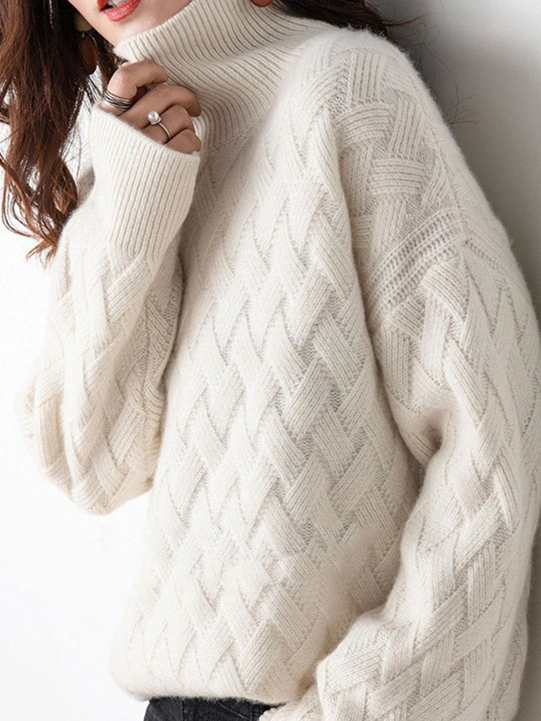 Casual Turtleneck Knitted Sweater