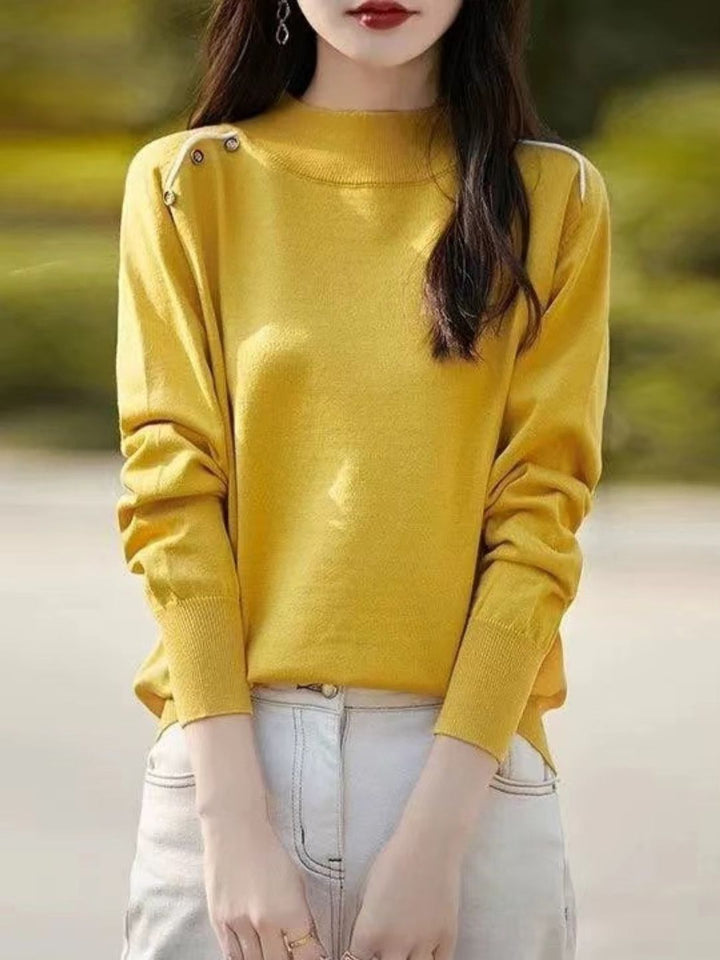 Classic Turtleneck Solid Color Knitted Sweater