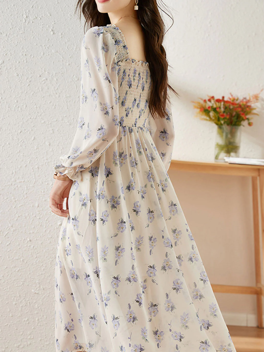 Chiffon Printed Floral Dress