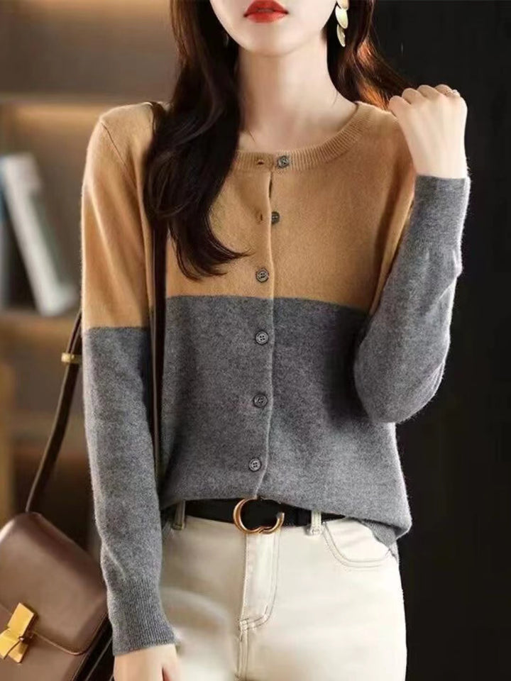 Classic Crew Neck Colorblock Sweater