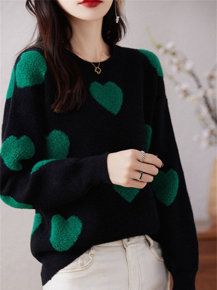 Love Heart Fashion Knitted Sweater