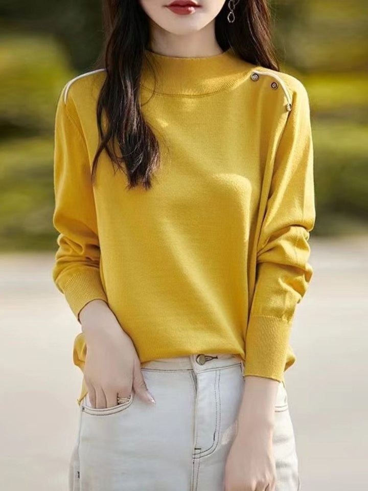 Classic Turtleneck Solid Color Knitted Sweater