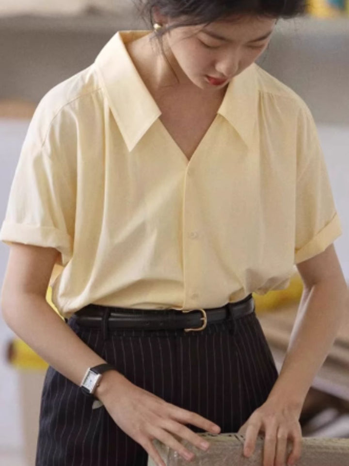 Loose Short Sleeve Chic Shirt