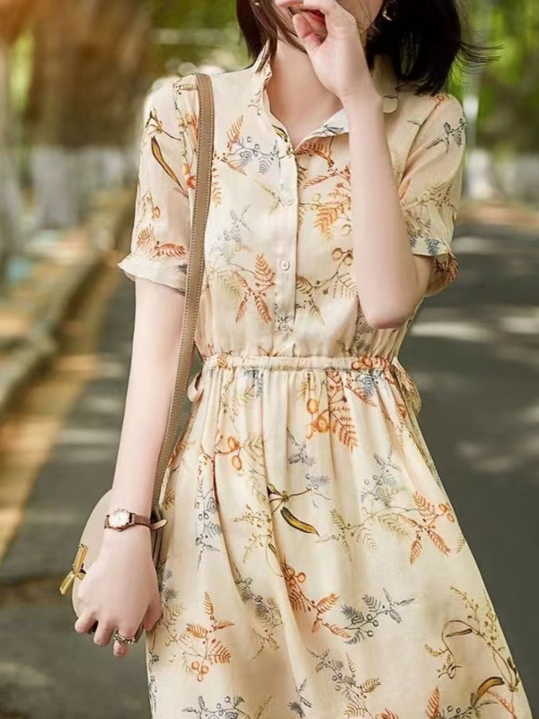 Elegant Chiffon Floral Dress