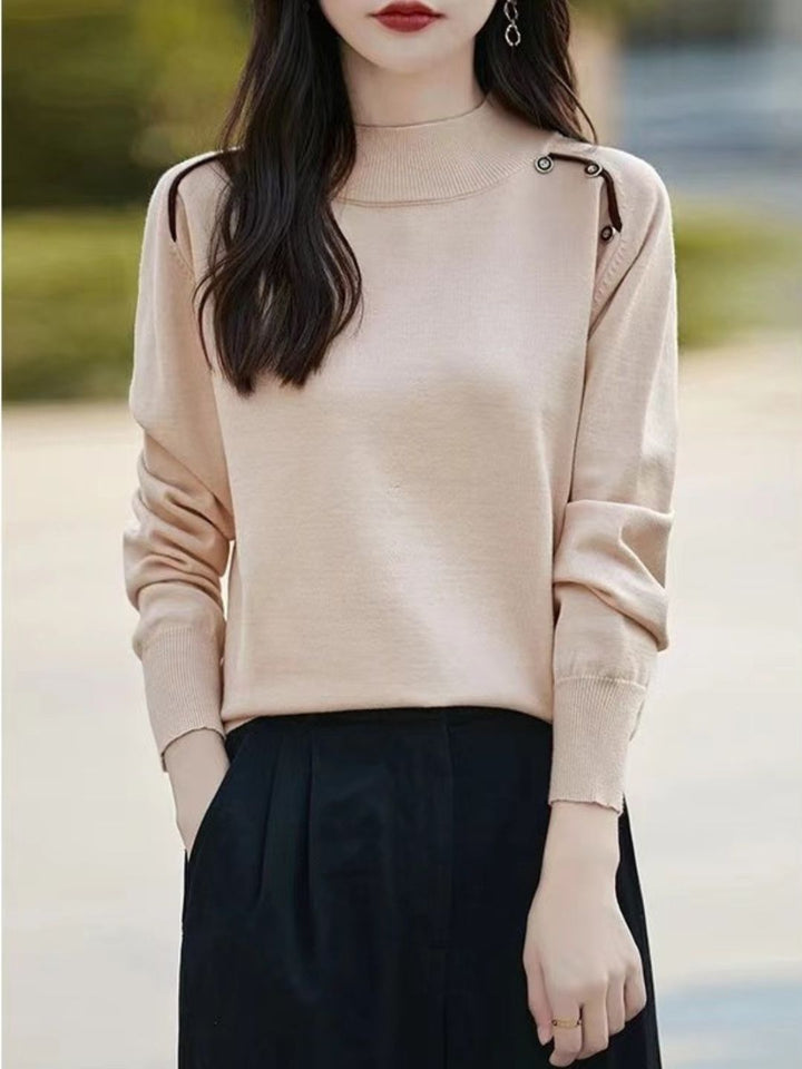 Classic Turtleneck Solid Color Knitted Sweater