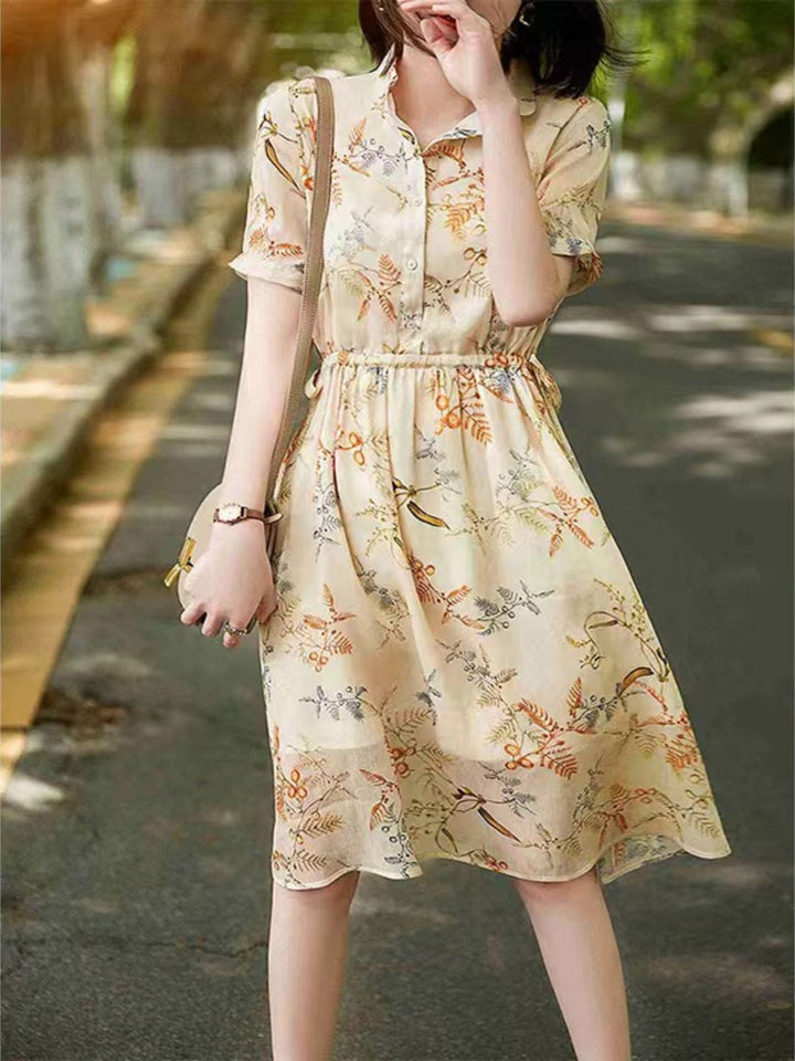 Elegant Chiffon Floral Dress