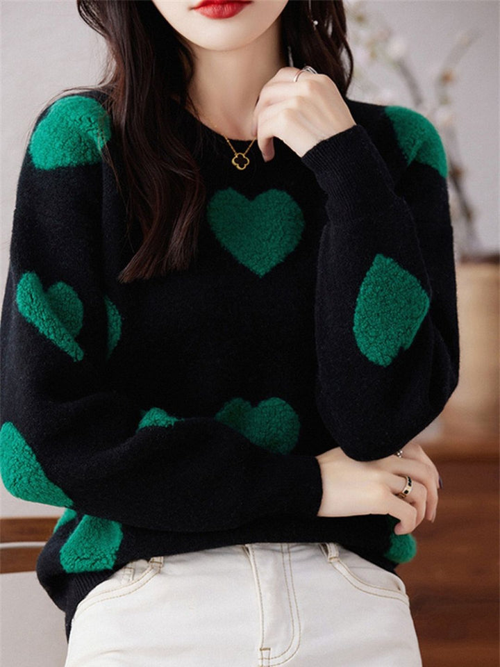 Love Heart Fashion Knitted Sweater