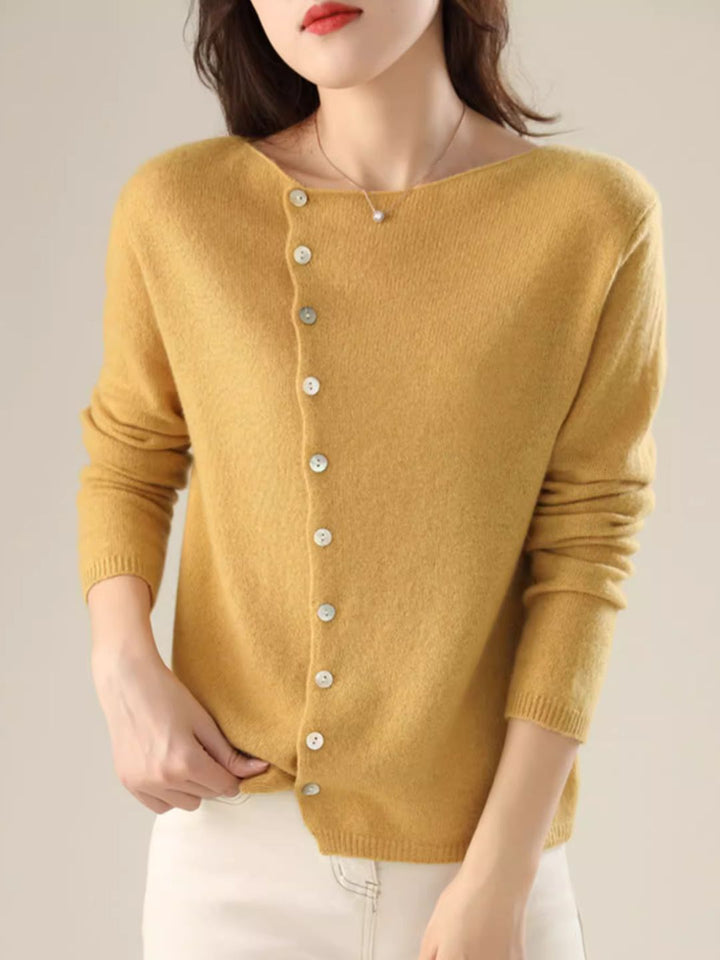 Round Neck Thin Knitted Cardigan