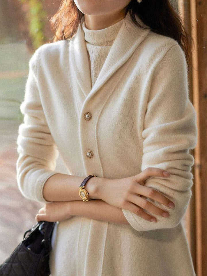 Fashion Lapel Knitted Cardigan