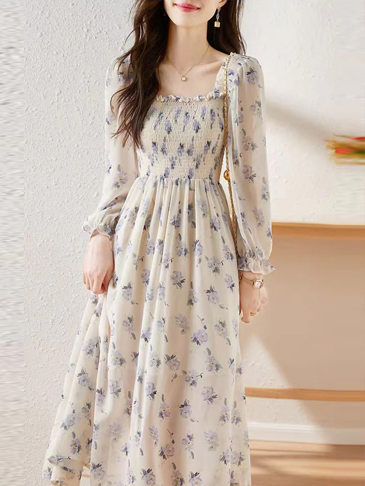 Chiffon Printed Floral Dress