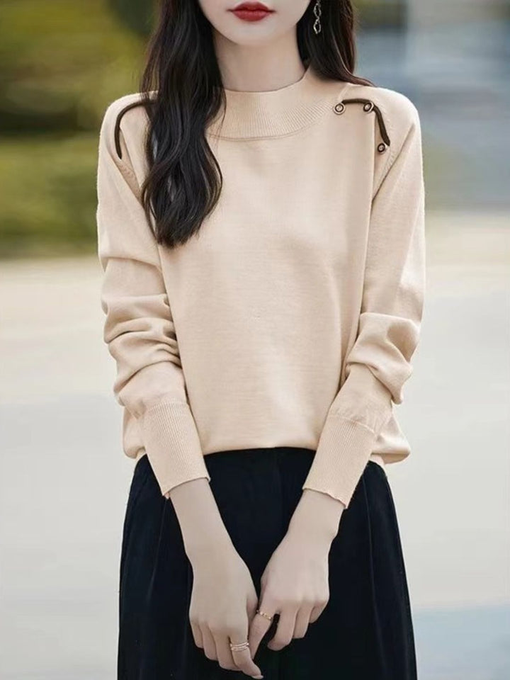 Classic Turtleneck Solid Color Knitted Sweater