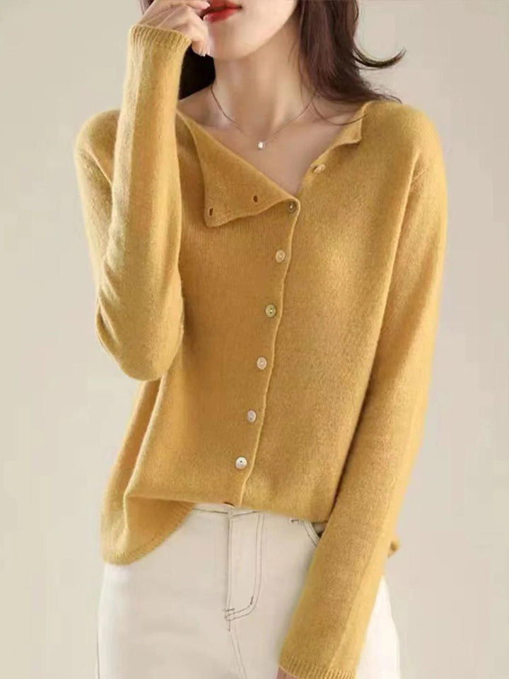 Round Neck Thin Knitted Cardigan