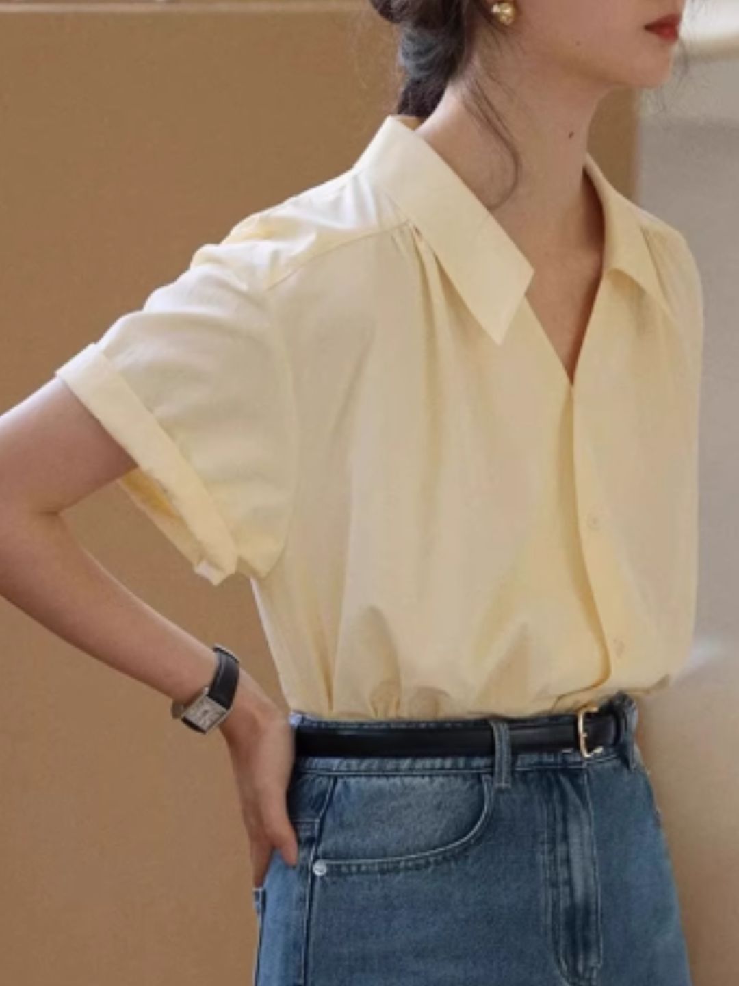 Loose Short Sleeve Chic Shirt