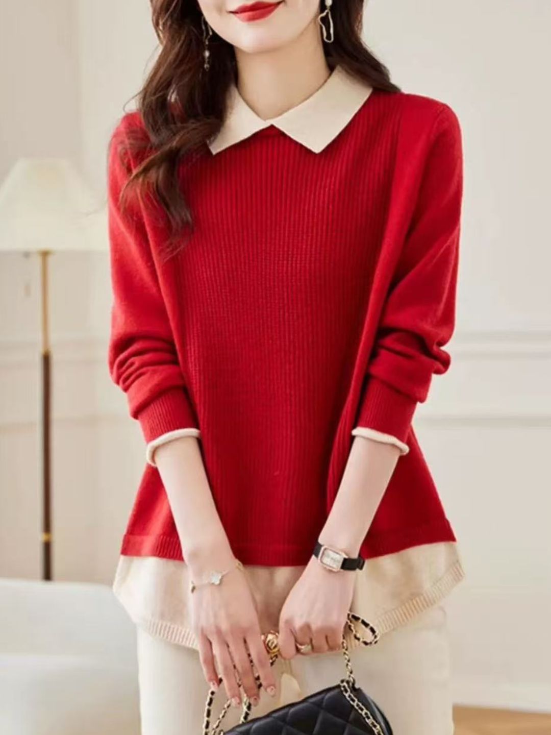 Classic Casual Lapel Sweater