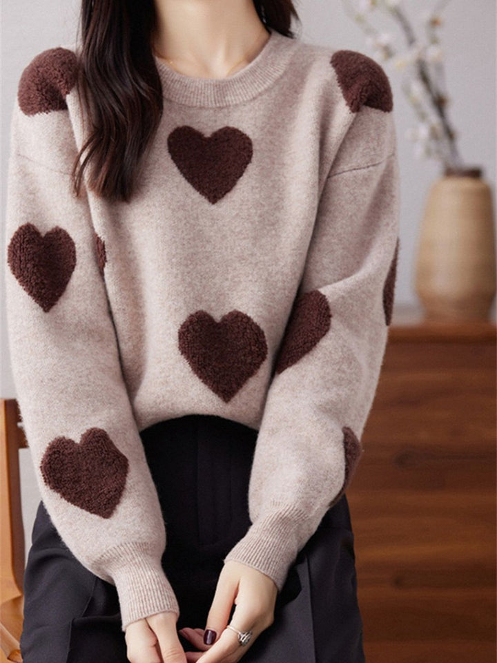 Love Heart Fashion Knitted Sweater