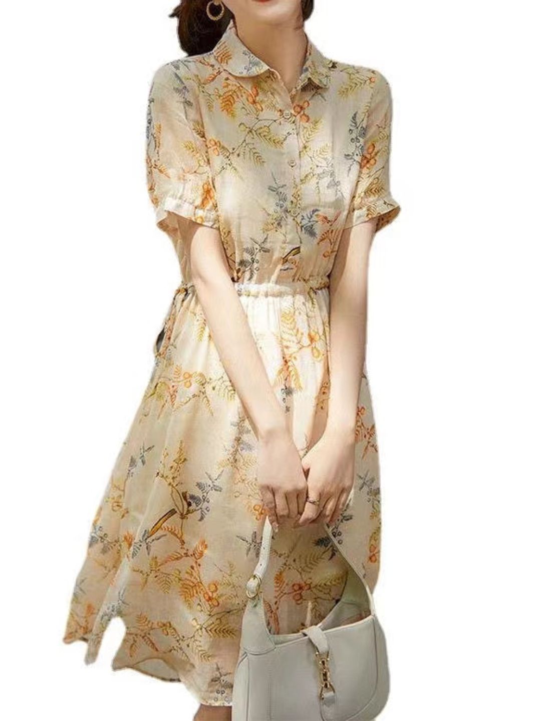 Elegant Chiffon Floral Dress