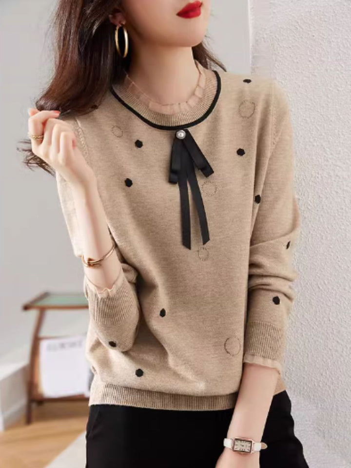 Classic Ribbon Knitted Cardigan