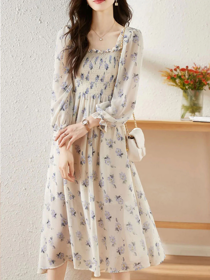 Chiffon Printed Floral Dress