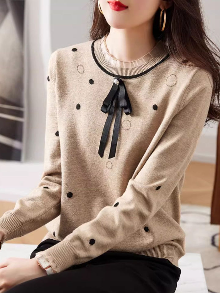 Classic Ribbon Knitted Cardigan