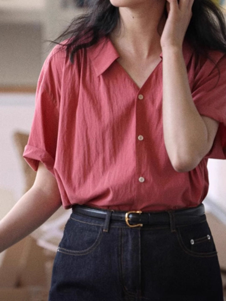 Loose Short Sleeve Chic Shirt