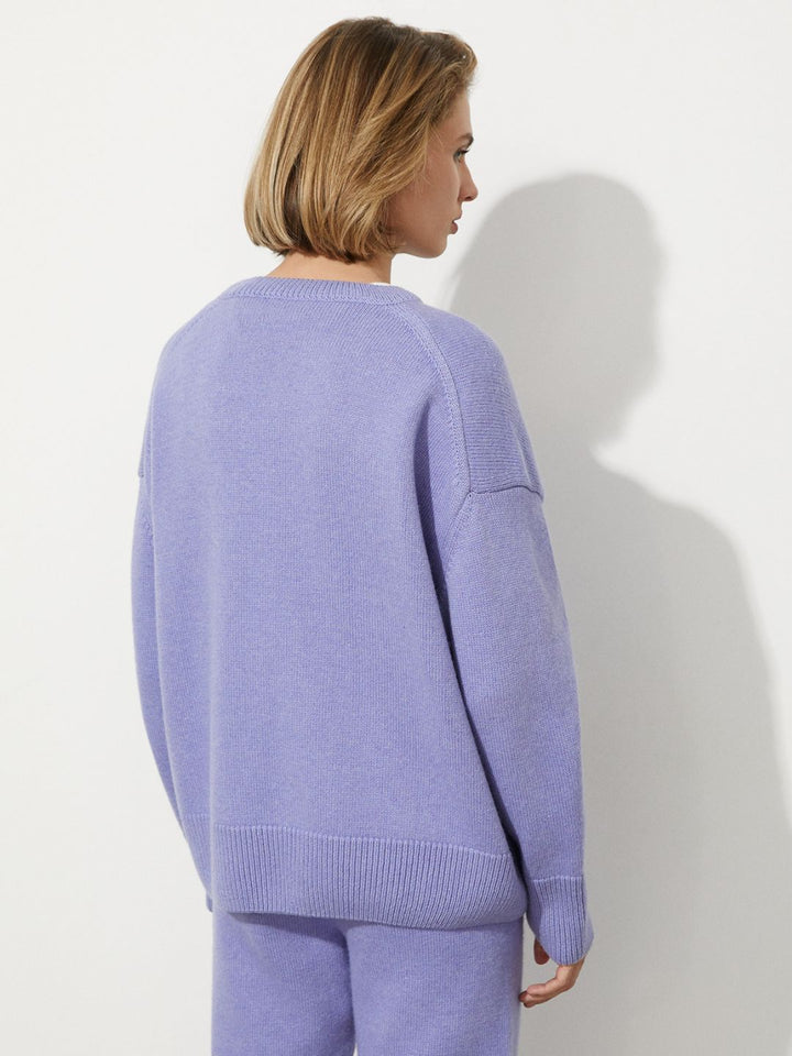 Crew Neck Knitted Pullover Top