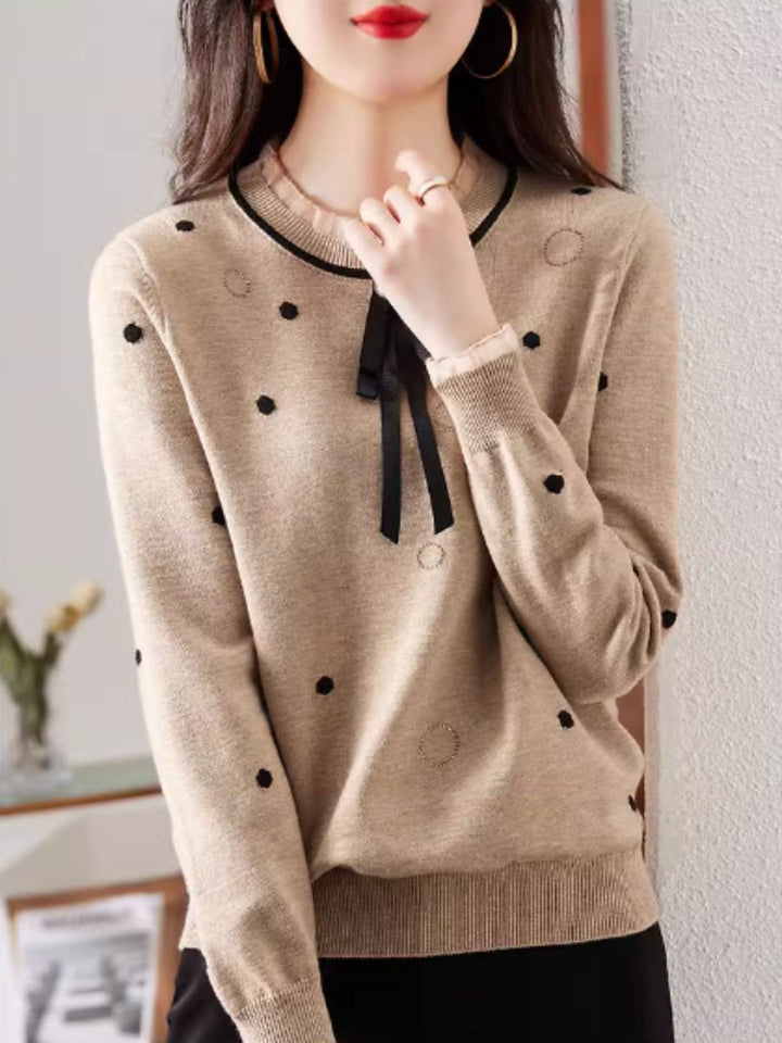 Classic Ribbon Knitted Cardigan