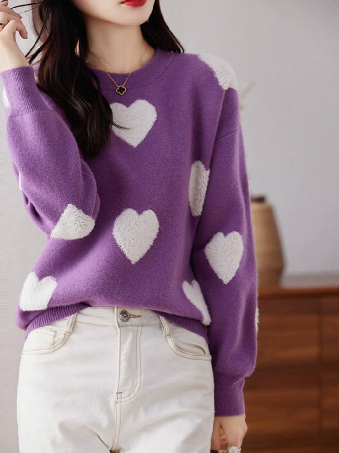 Love Heart Fashion Knitted Sweater