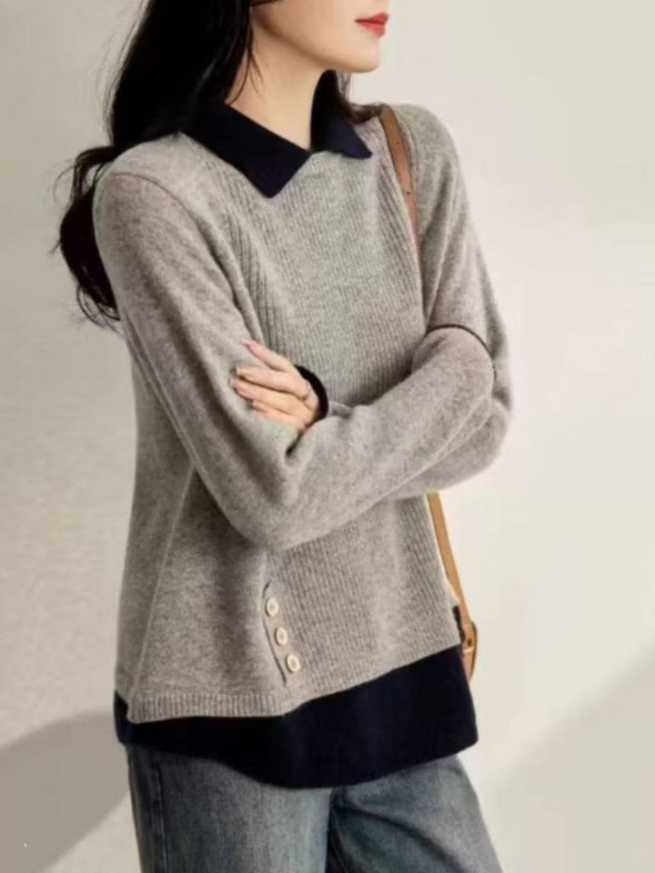 Classic Casual Lapel Sweater