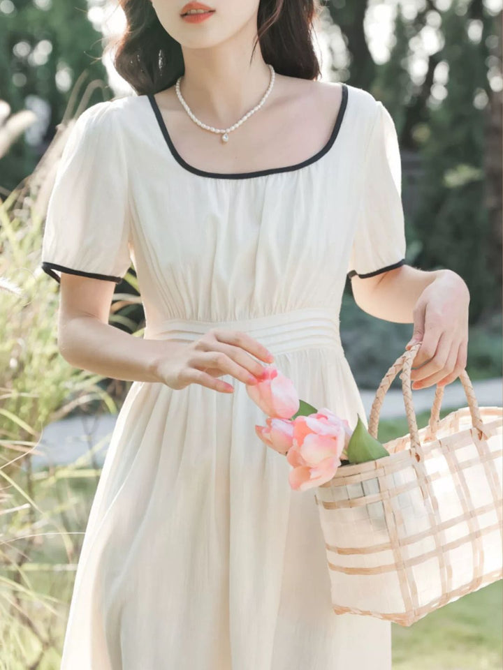 French Square Neck Dress