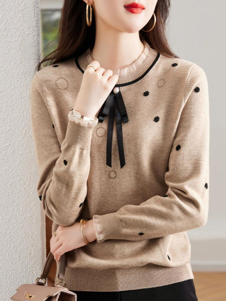 Classic Ribbon Knitted Cardigan