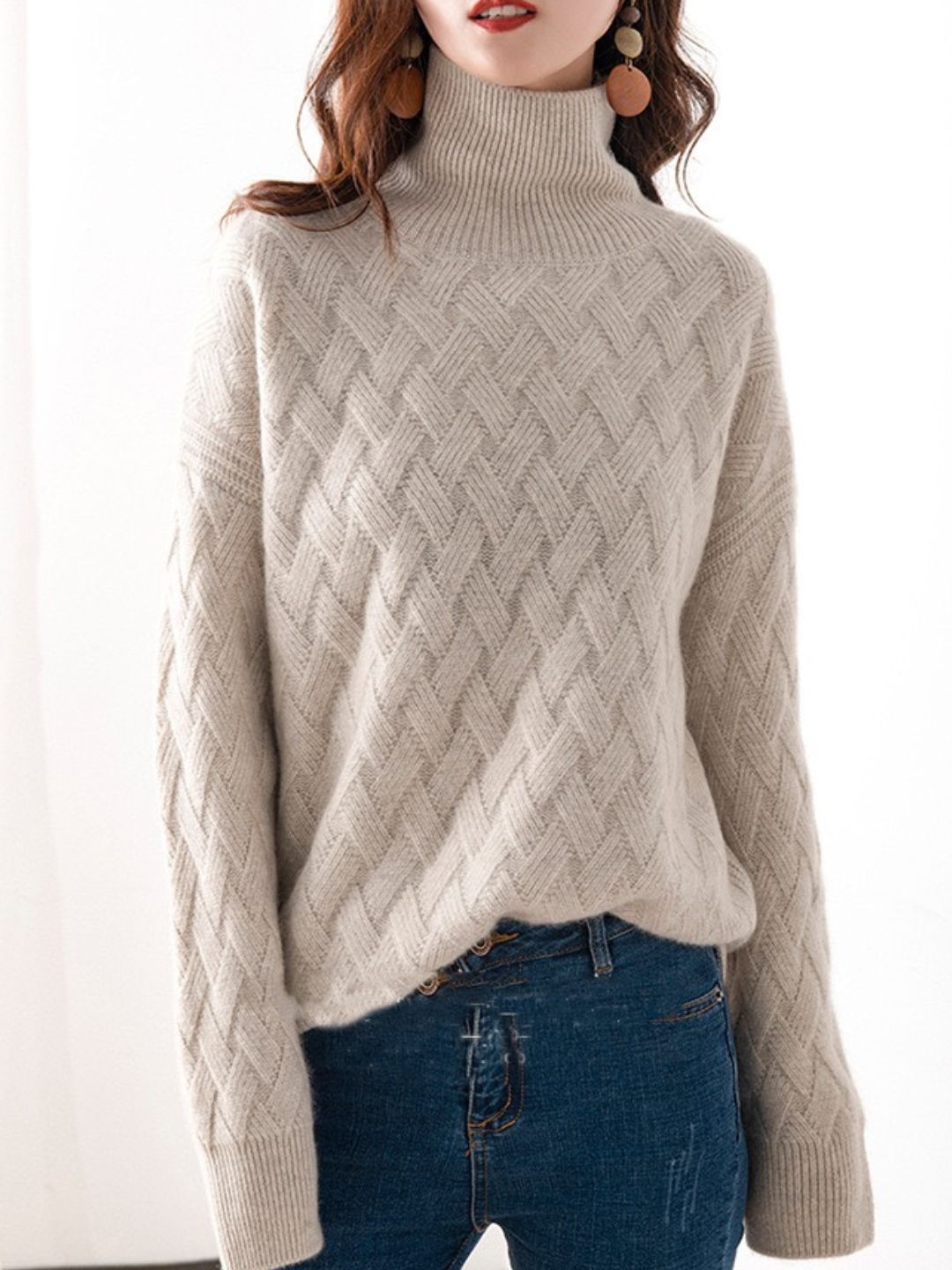 Casual Turtleneck Knitted Sweater