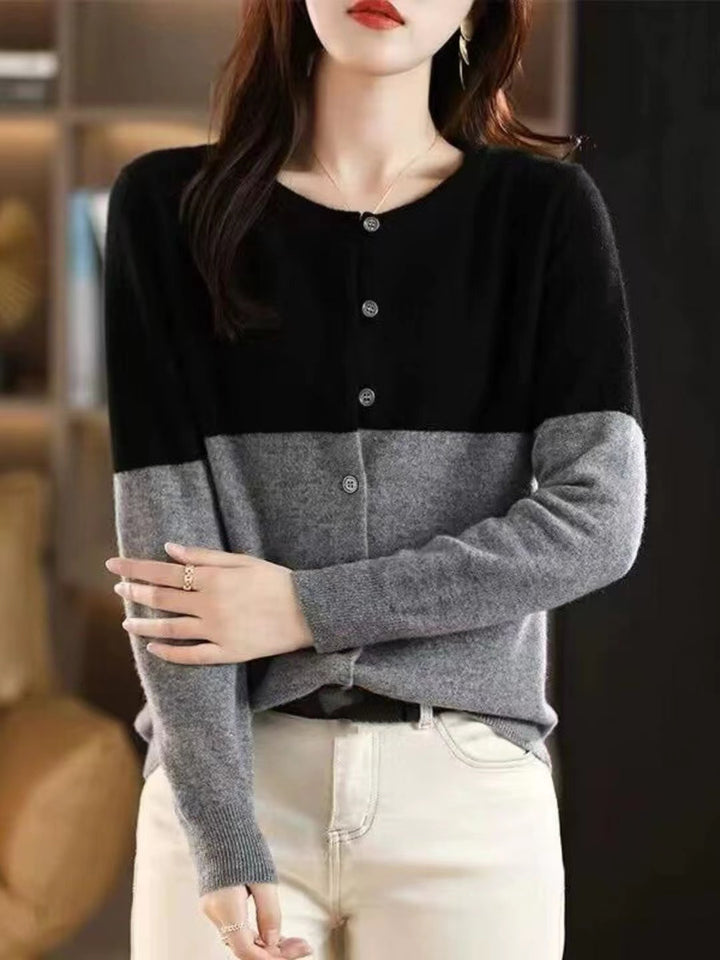 Classic Crew Neck Colorblock Sweater